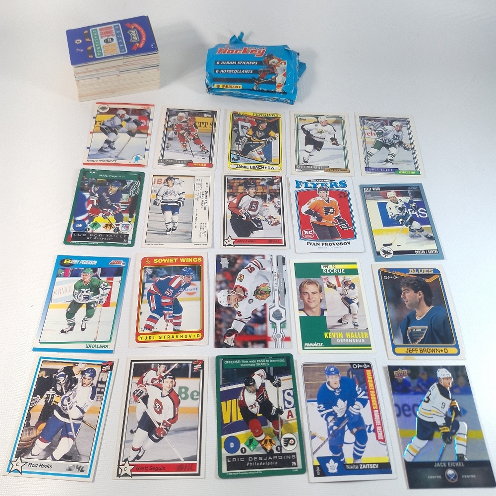 Hockey Card Sticker Lot Random Mixed Vintage Modern Upper Deck, Topps, More